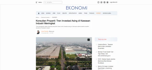 Konsultan Properti: Tren Investasi Asing di Kawasan Industri Meningkat | KF Map – Digital Map for Property and Infrastructure in Indonesia